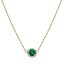 Gargantilla oro 18k circular con cironicate verde y circonitas